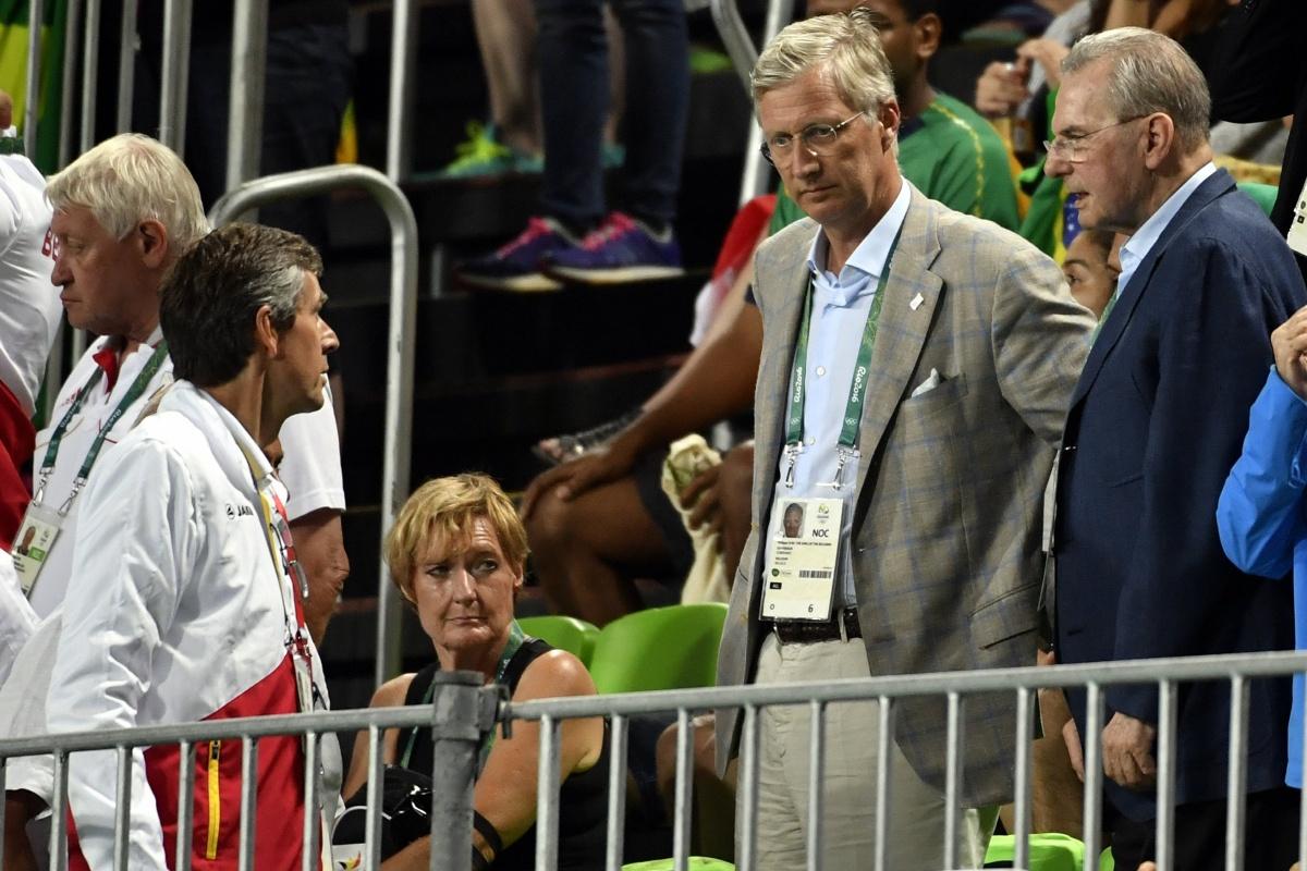 Jacques Rogge met koning Filip tijdens de Spelen van Rio de Janeiro in 2016. 