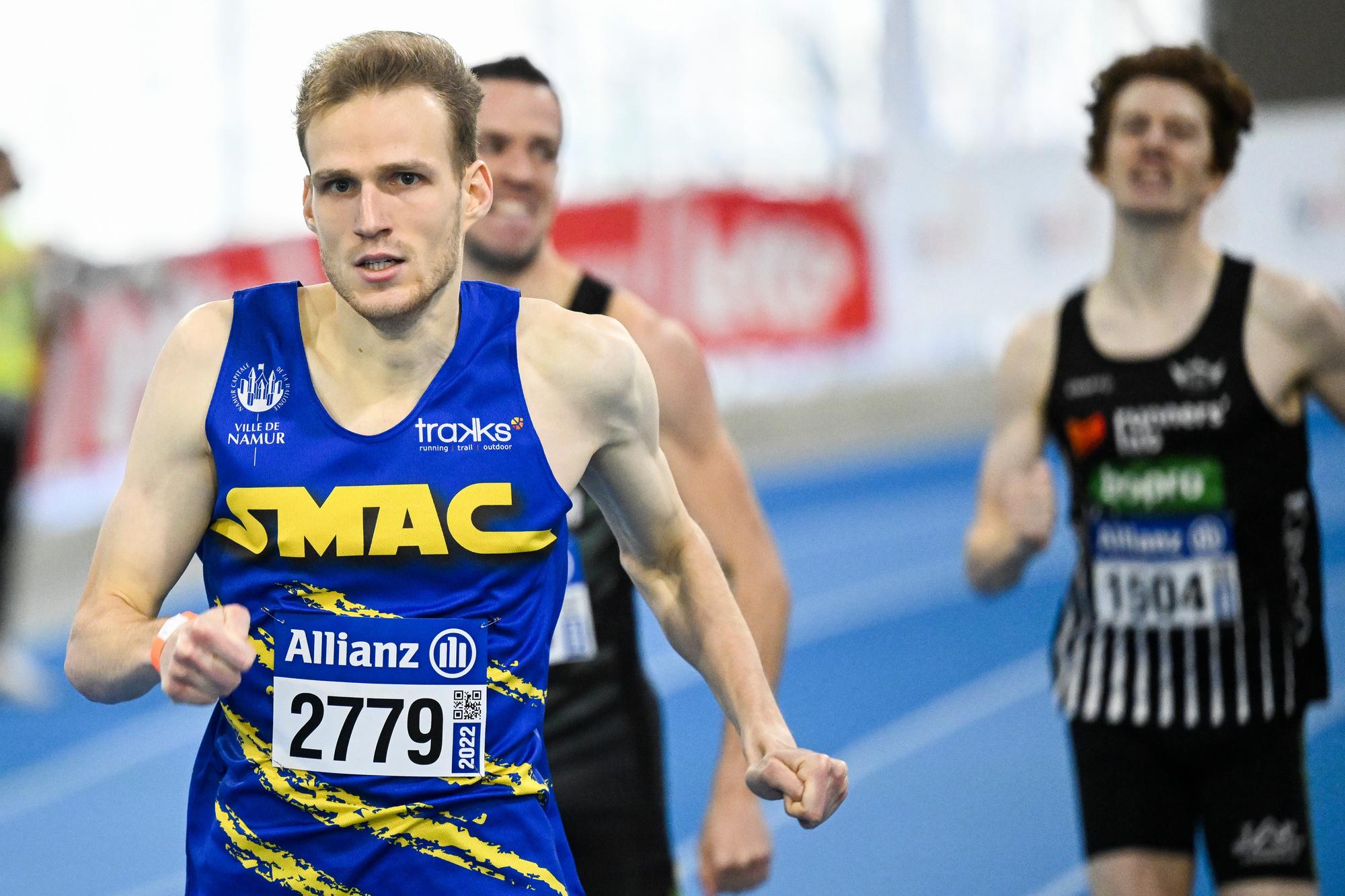 Eliott Crestan verbeterde op het BK indoor het nationale record op de 800 meter.