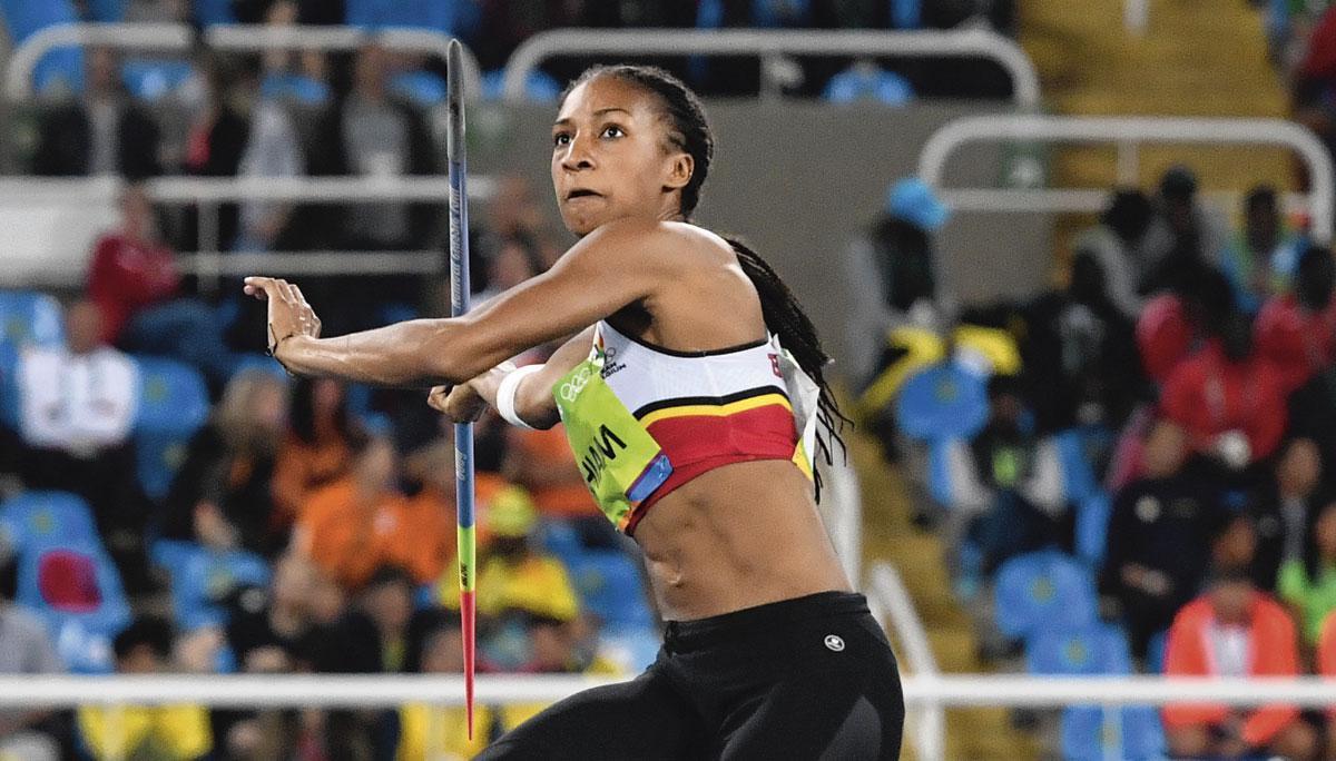 In 2016 stelde Nafi Thiam haar olympische titel zo goed als veilig, met een speerworp van ruim 53 meter.