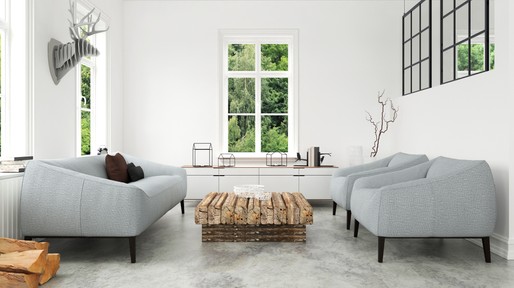 Modern Living room with sofa and armchairs