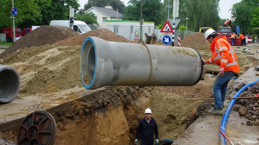 Recontruction of the sewage system