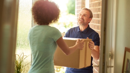happy courier